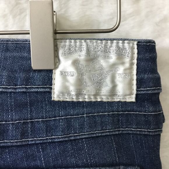True Religion Blue Pearl Button Wide-Leg Jeans - Picture 9 of 16